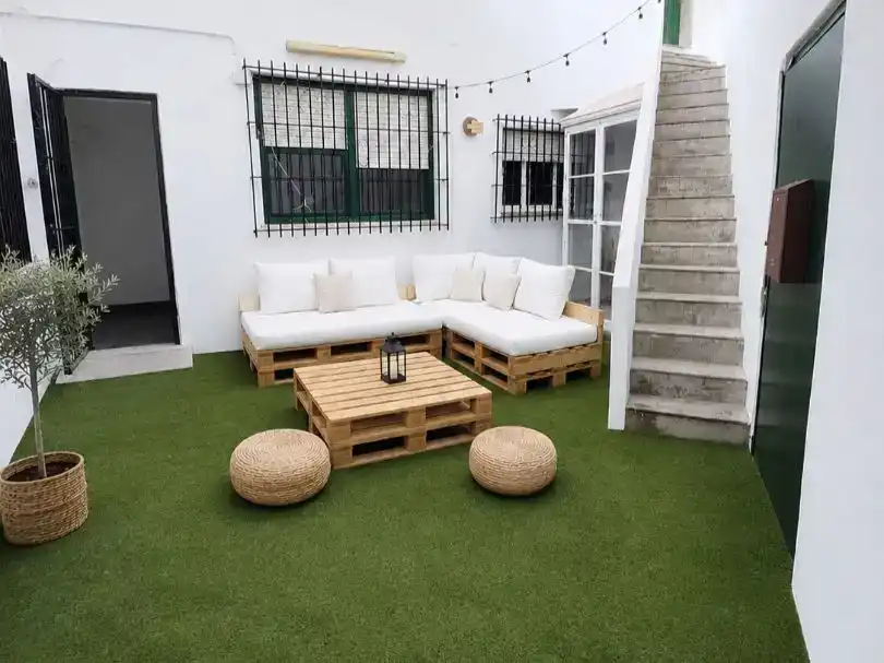 Terrasse von Erdgeschoss zur Miete in Cartagena mit Privatgarten, Parkett und Möbliert