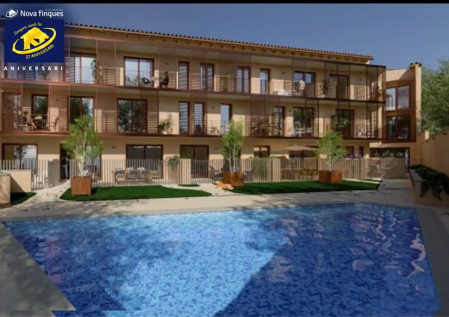 Swimming pool of Attic for sale in Castellar del Vallès  with Heating, Private garden and Parquet flooring