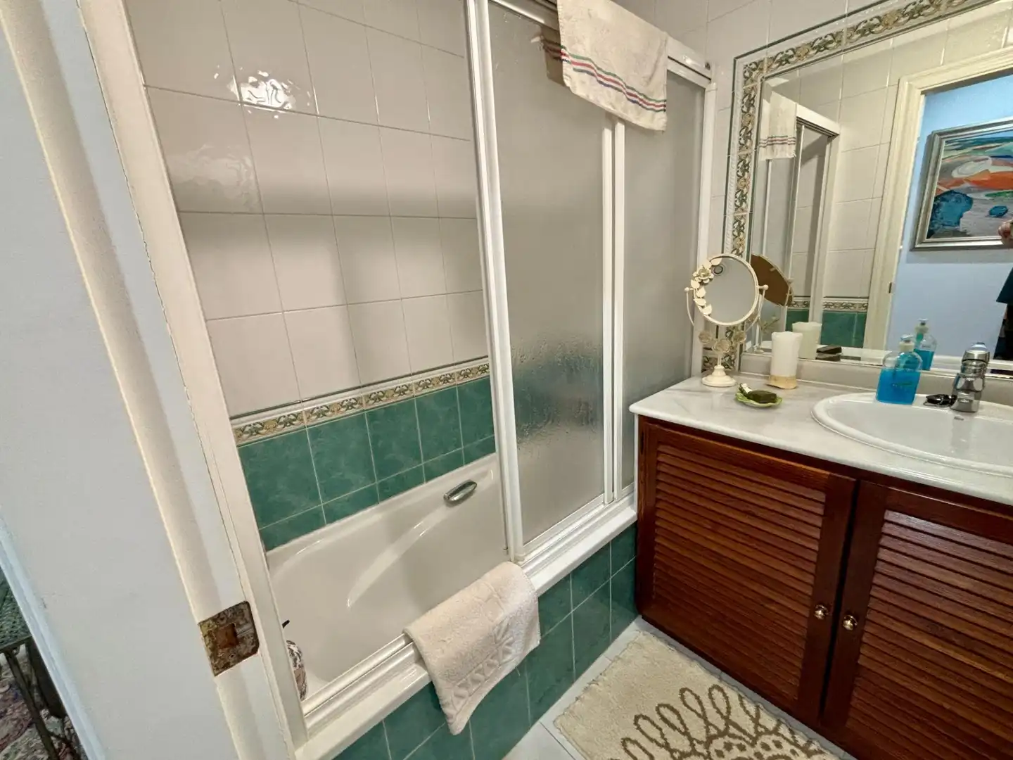 Baño de Apartamento en venta en Mijas con Aire acondicionado, Jardín privado y Terraza
