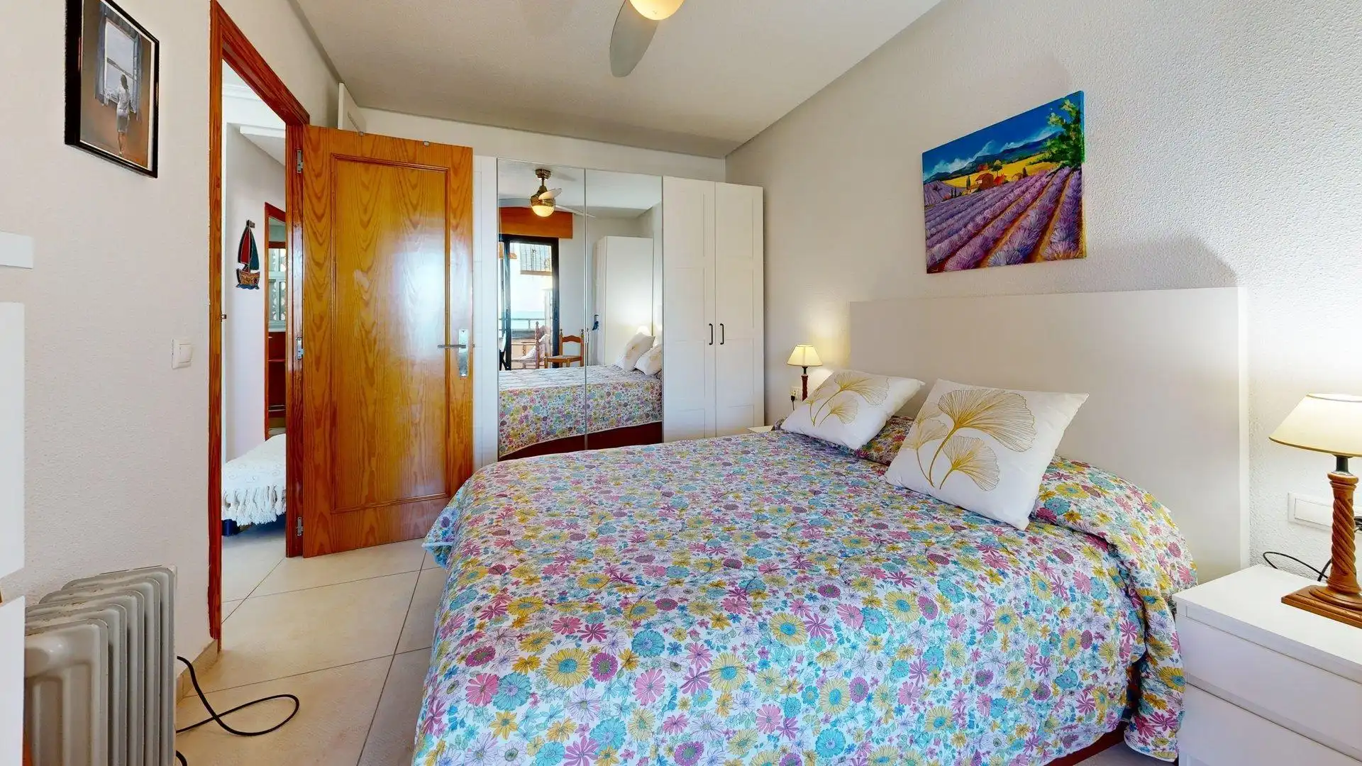 Dormitori de Apartament de lloguer en Elche / Elx amb Calefacció, Jardí privat i Terrassa