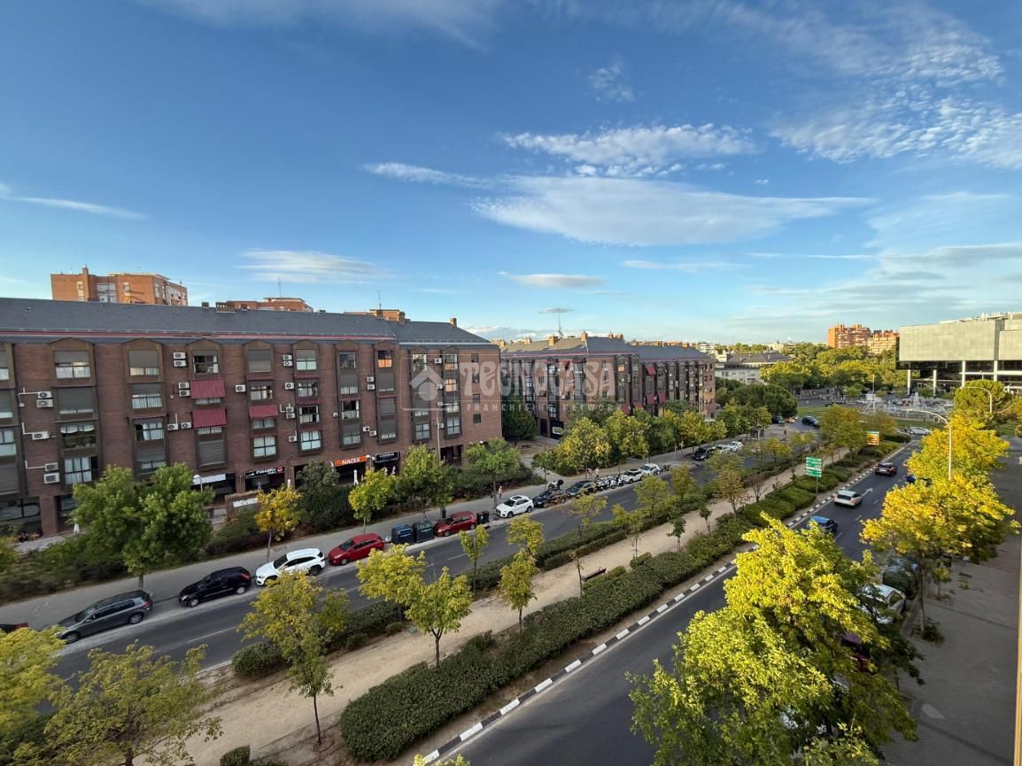 Vista exterior de Pis de lloguer en  Madrid Capital amb Aire condicionat, Parquet i Piscina
