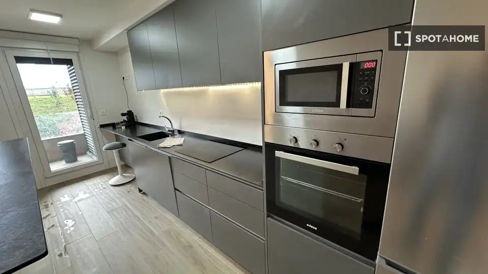 Cocina de Apartamento para compartir en Pasaia con Aire acondicionado, Terraza y Amueblado