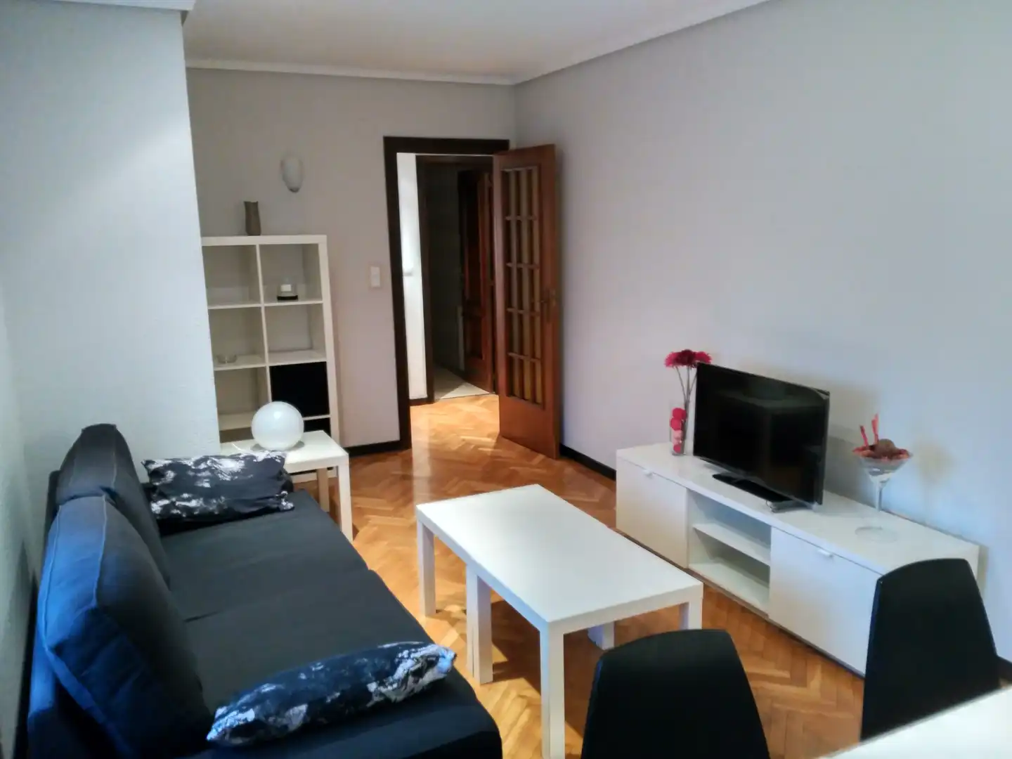 Sala de estar de Piso de alquiler en Zaragoza con Aire acondicionado, Calefacción y Parquet