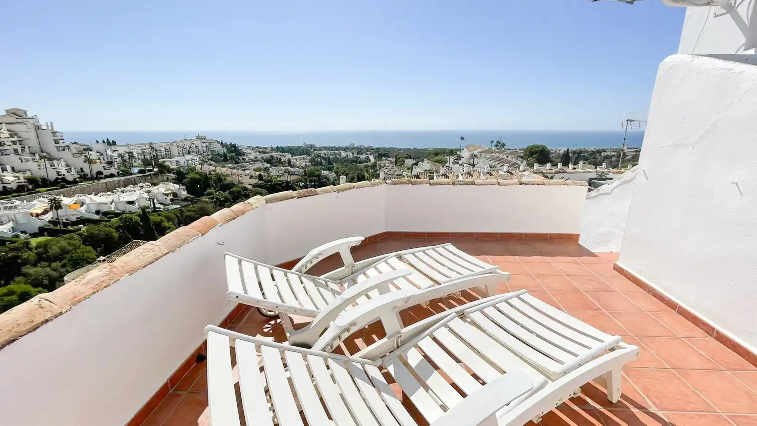 Terrace of Detached homes for rent in Mijas  with Terrace, Swimming Pool and Pets allowed