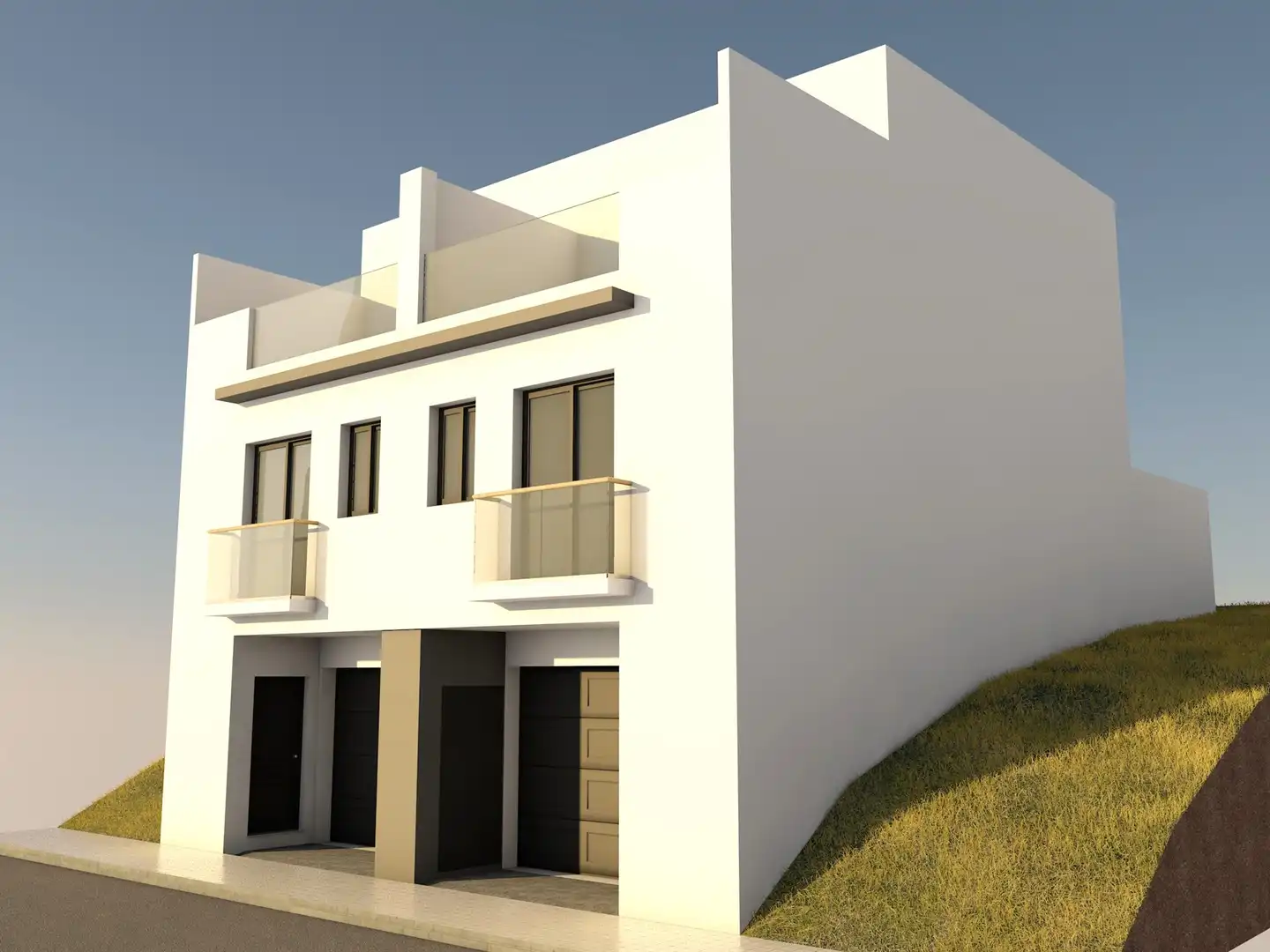 Vista exterior de Casa adosada en venta en Cártama