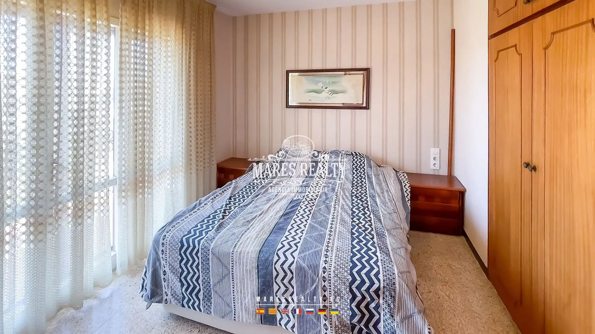 Schlafzimmer von Haus oder Chalet zum Verkauf in Lloret de Mar mit Klimaanlage, Heizung und Privatgarten