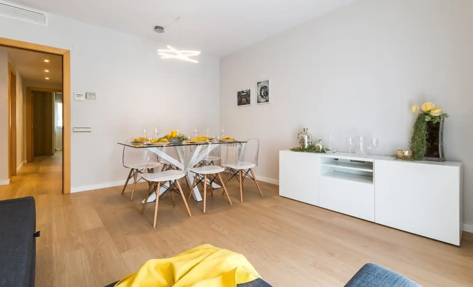 Esszimmer von Wohnung zum Verkauf in Terrassa mit Klimaanlage, Heizung und Parkett