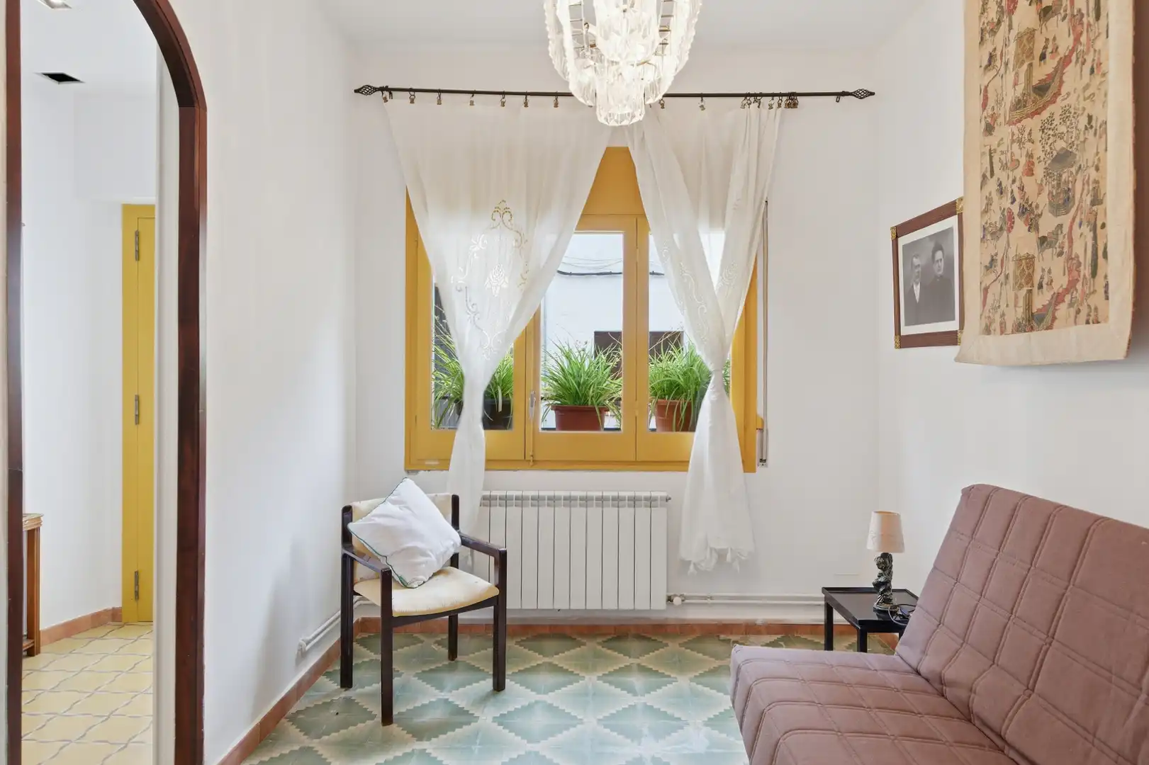 Sala de estar de Casa adosada en venta en Riudarenes con Aire acondicionado, Calefacción y Jardín privado