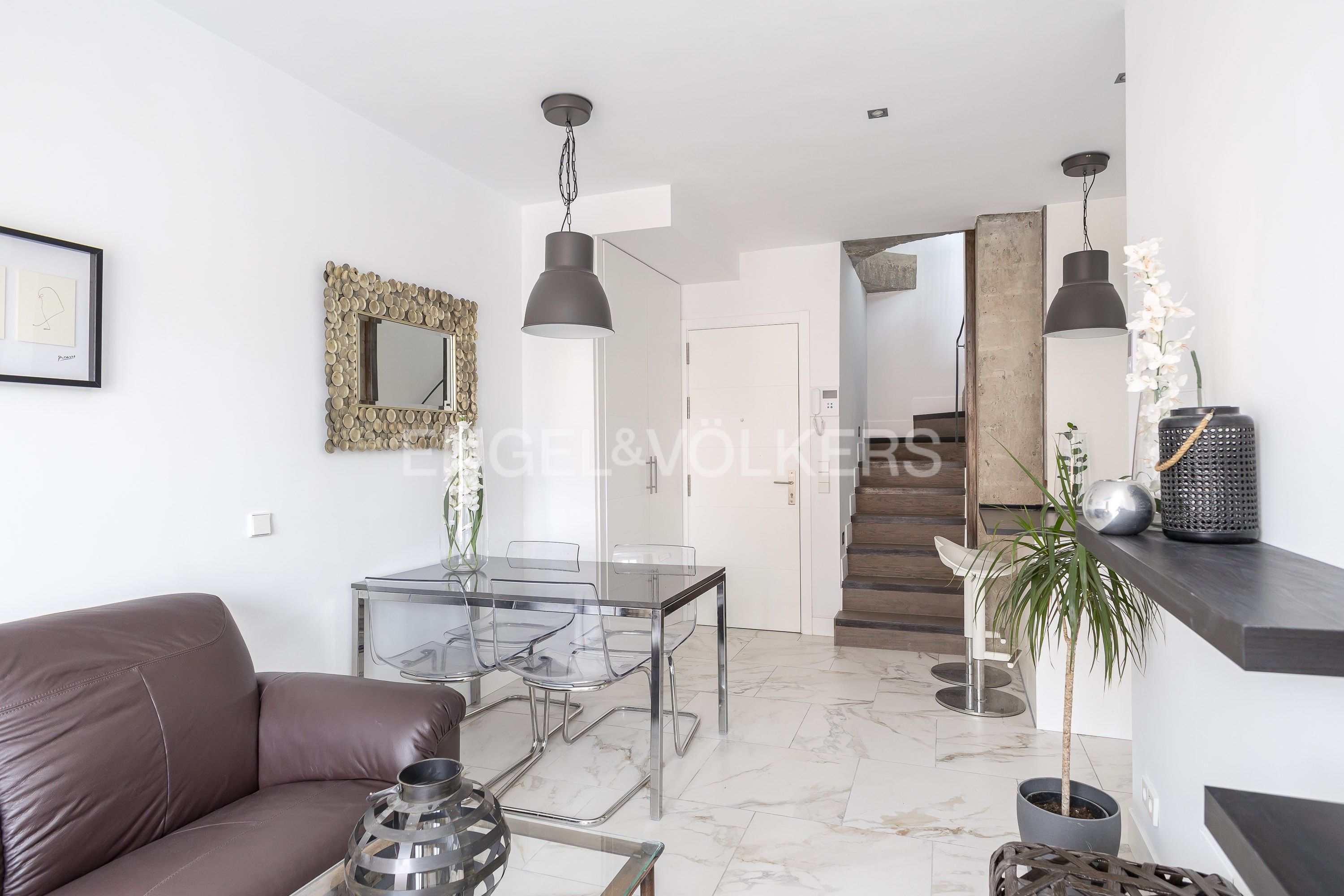 Living room of Attic to rent in  Madrid Capital  with Air Conditioner, Heating and Private garden