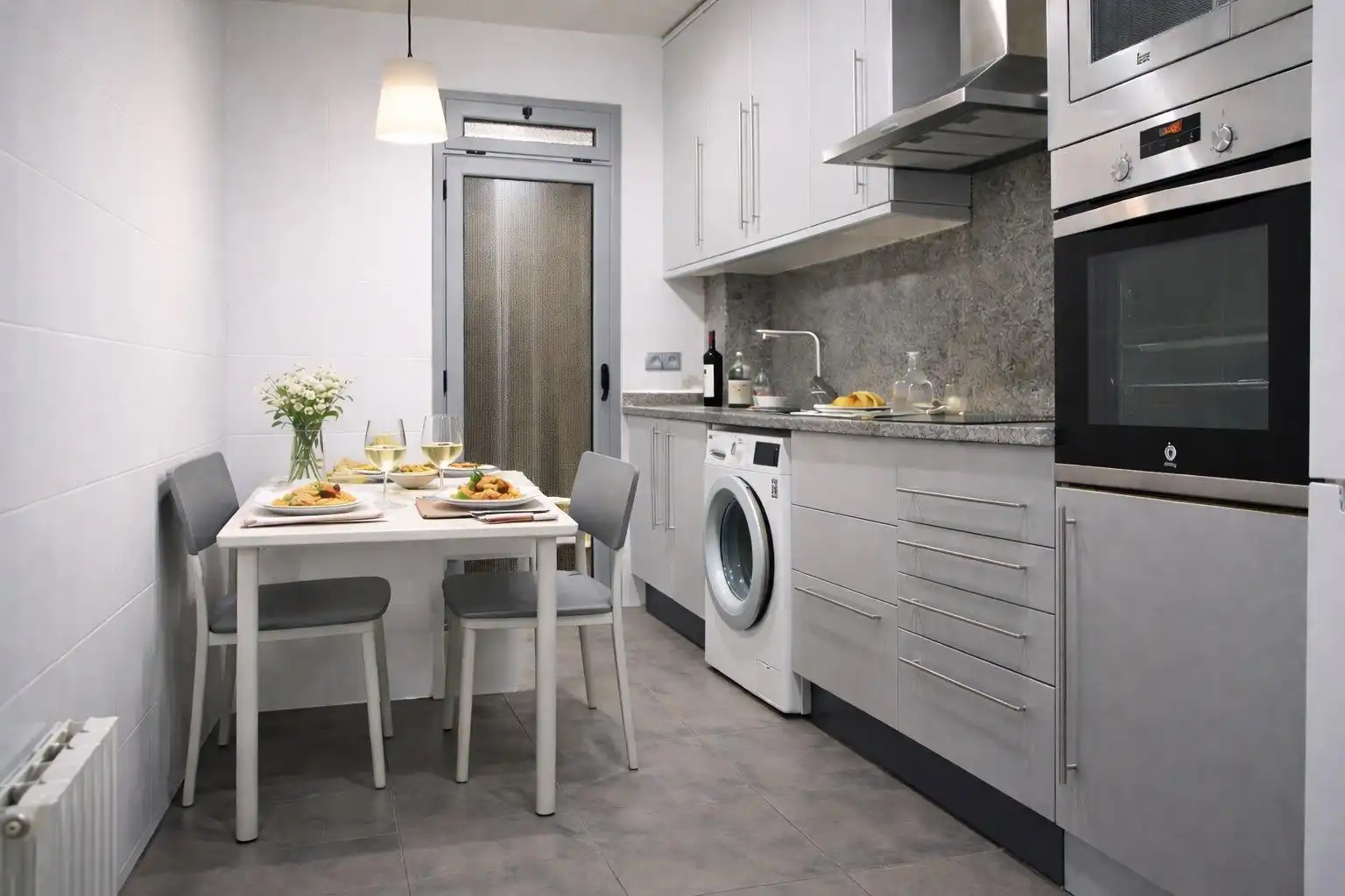 Kitchen of Flat for sale in Badalona  with Air Conditioner, Heating and Parquet flooring