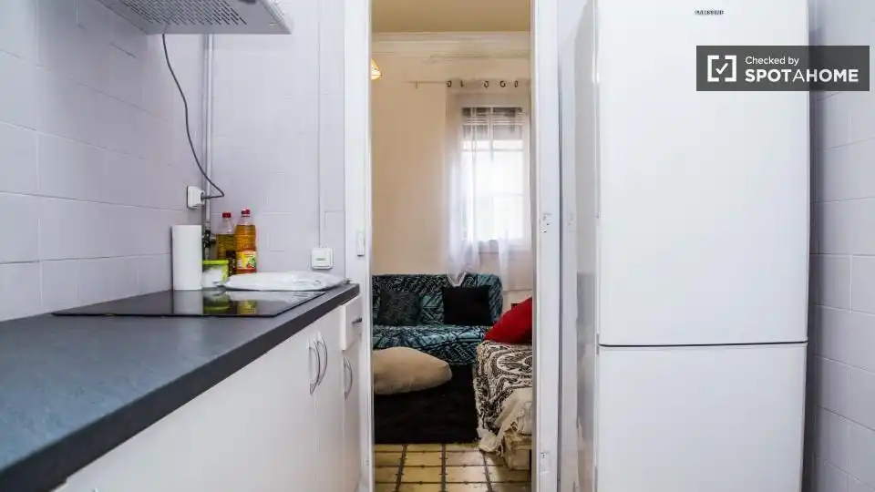 Cuina de Pis per a compartir en Barcelona amb Aire condicionat, Calefacció i Terrassa