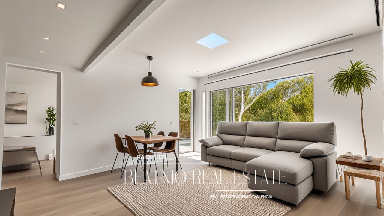 Sala d'estar de Pis en venda en  Valencia Capital amb Aire condicionat, Moblat i Forn