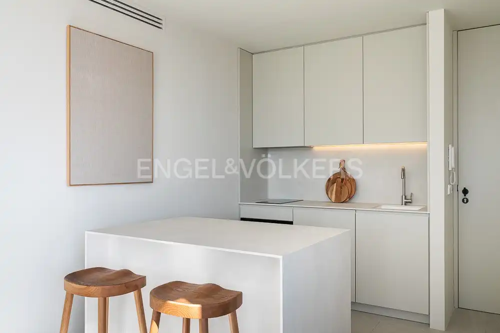 Kitchen of Attic for rent in Valencia  with Air Conditioner, Heating and Terrace