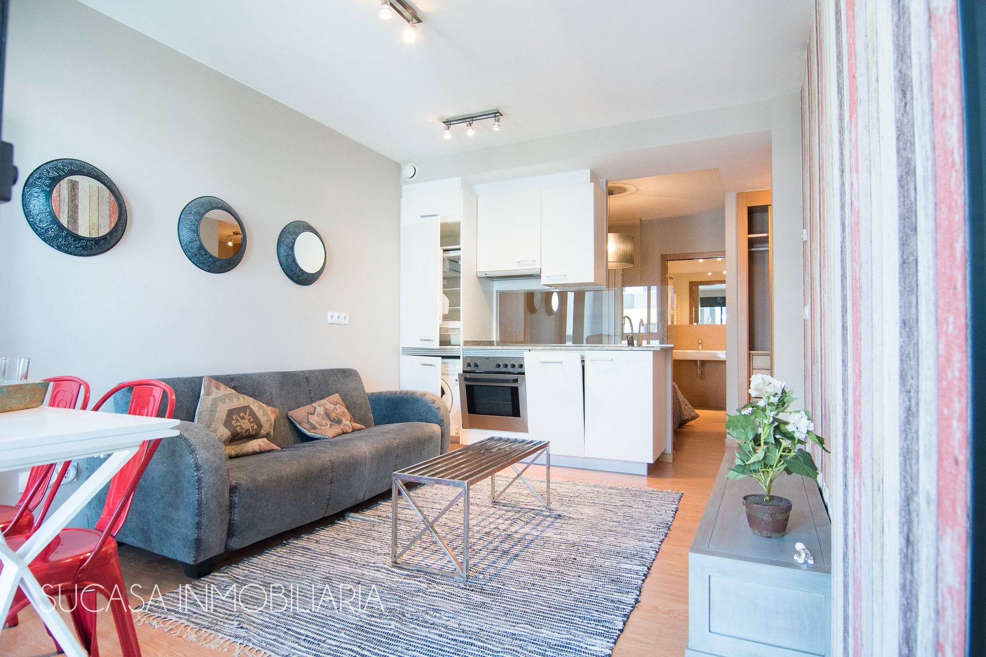 Living room of Apartment for sale in A Coruña Capital   with Heating, Parquet flooring and Terrace