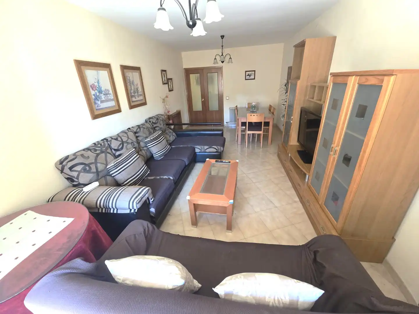 Living room of Flat for rent in Cáceres  with Heating, Terrace and Furnished