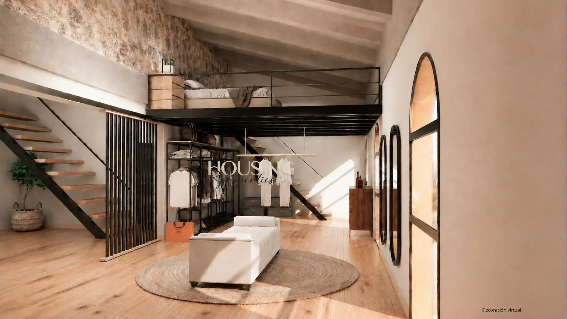 Sala d'estar de Loft en venda en  Palma de Mallorca amb Aire condicionat i Terrassa