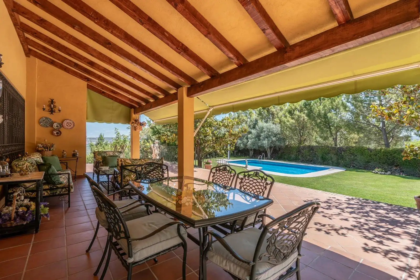 Terraza de Finca rústica en venta en Chinchón con Aire acondicionado, Calefacción y Jardín privado