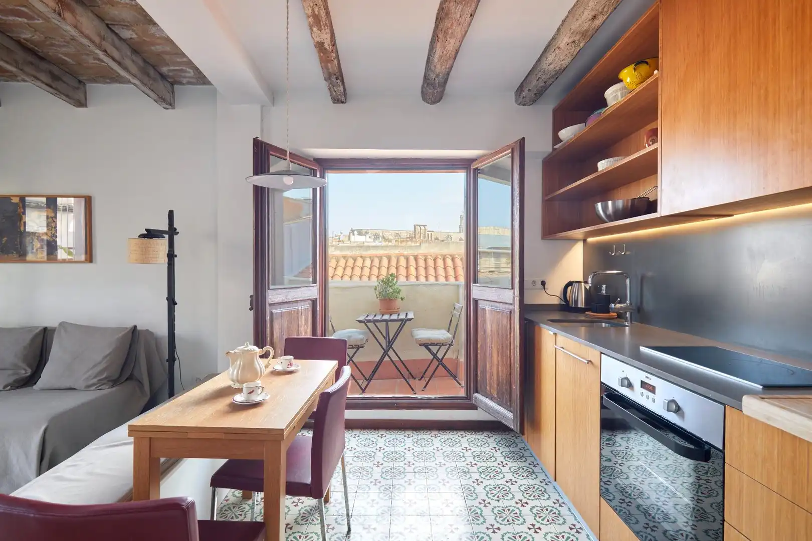 Kitchen of Attic for sale in Barcelona  with Air Conditioner, Heating and Terrace