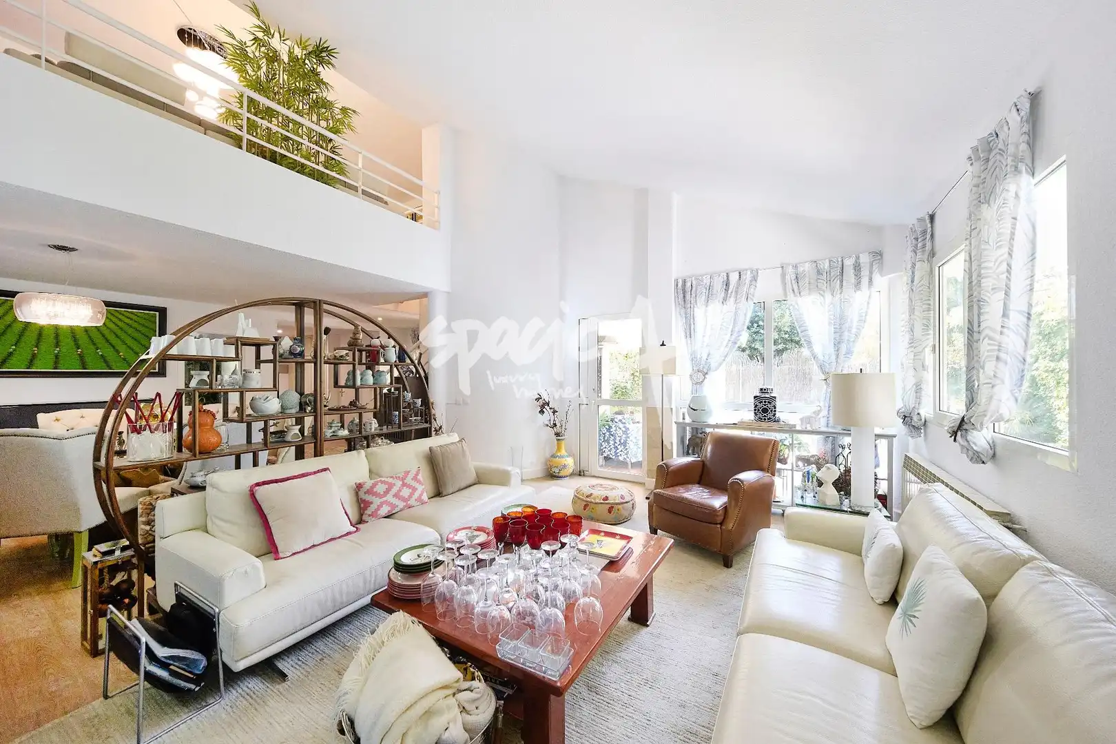 Sala d'estar de Casa o xalet de lloguer en Villanueva de la Cañada amb Calefacció, Jardí privat i Parquet
