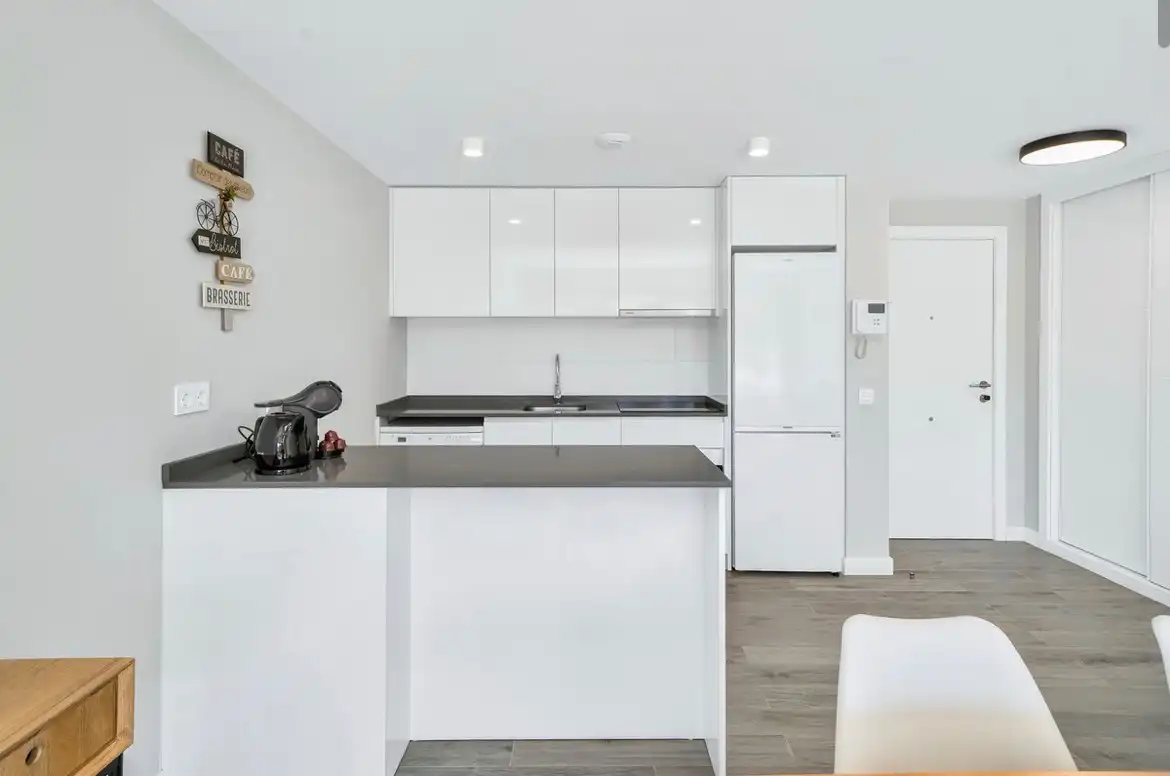 Kitchen of Flat for sale in Mijas  with Air Conditioner, Terrace and Furnished