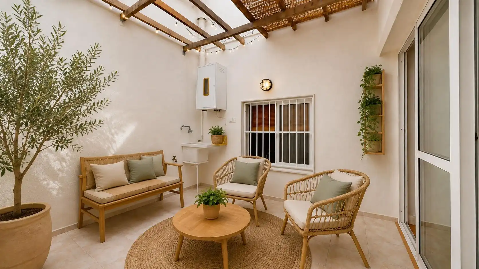 Terrassa de Casa o xalet en venda en Roquetas de Mar amb Aire condicionat, Jardí privat i Terrassa