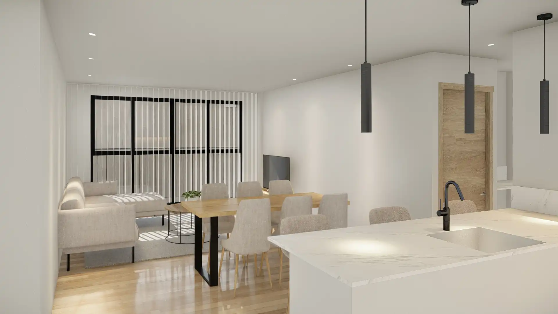 Living room of Flat for sale in Sueca  with Air Conditioner and Heating