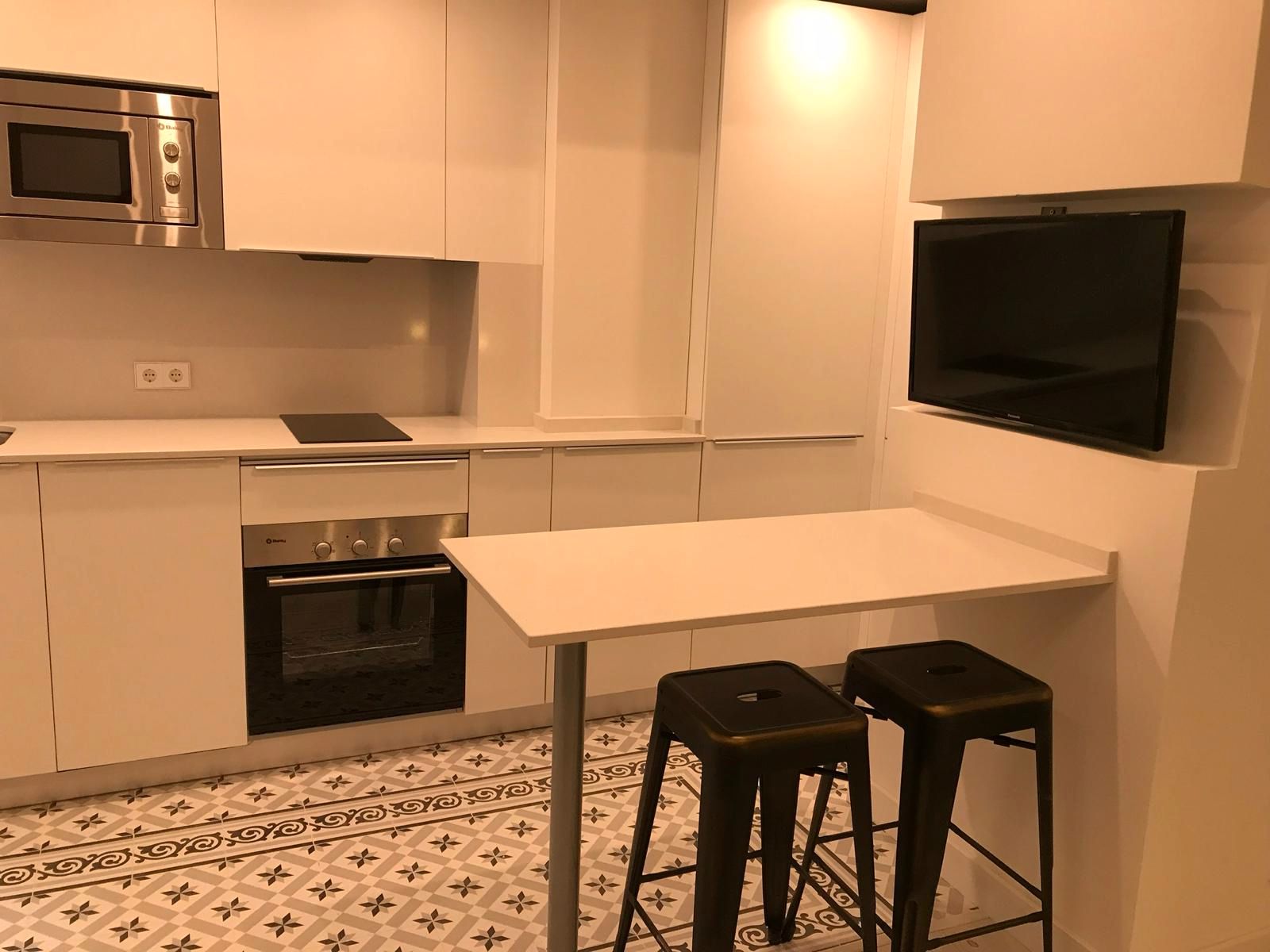 Kitchen of Flat to rent in  Madrid Capital  with Air Conditioner, Heating and Furnished