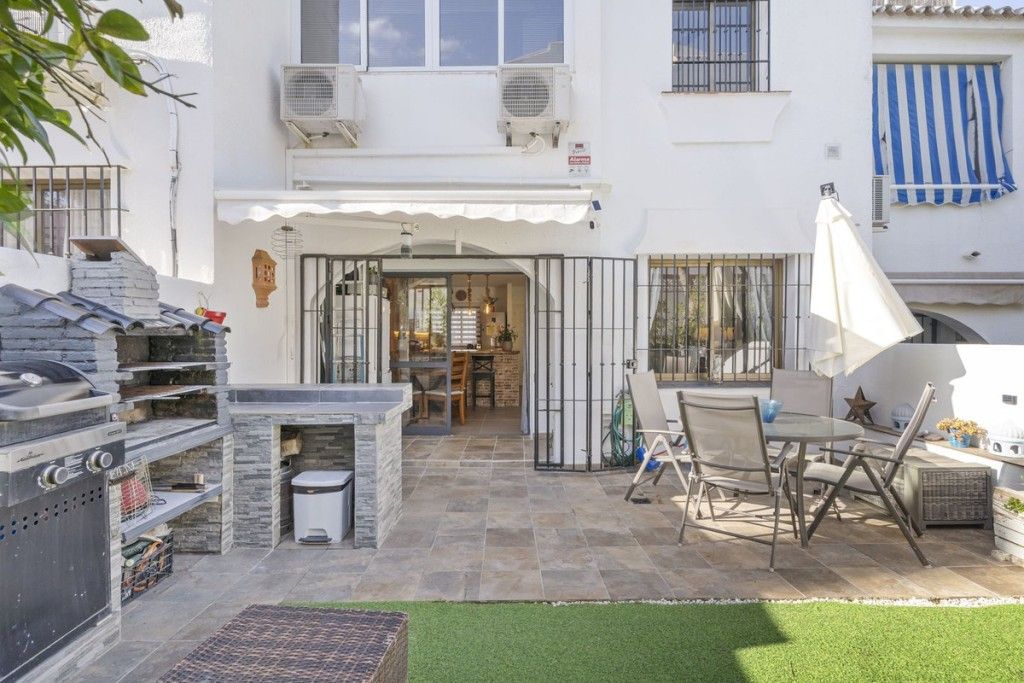 Terraza de Casa adosada en venta en Mijas con Aire acondicionado, Jardín privado y Terraza