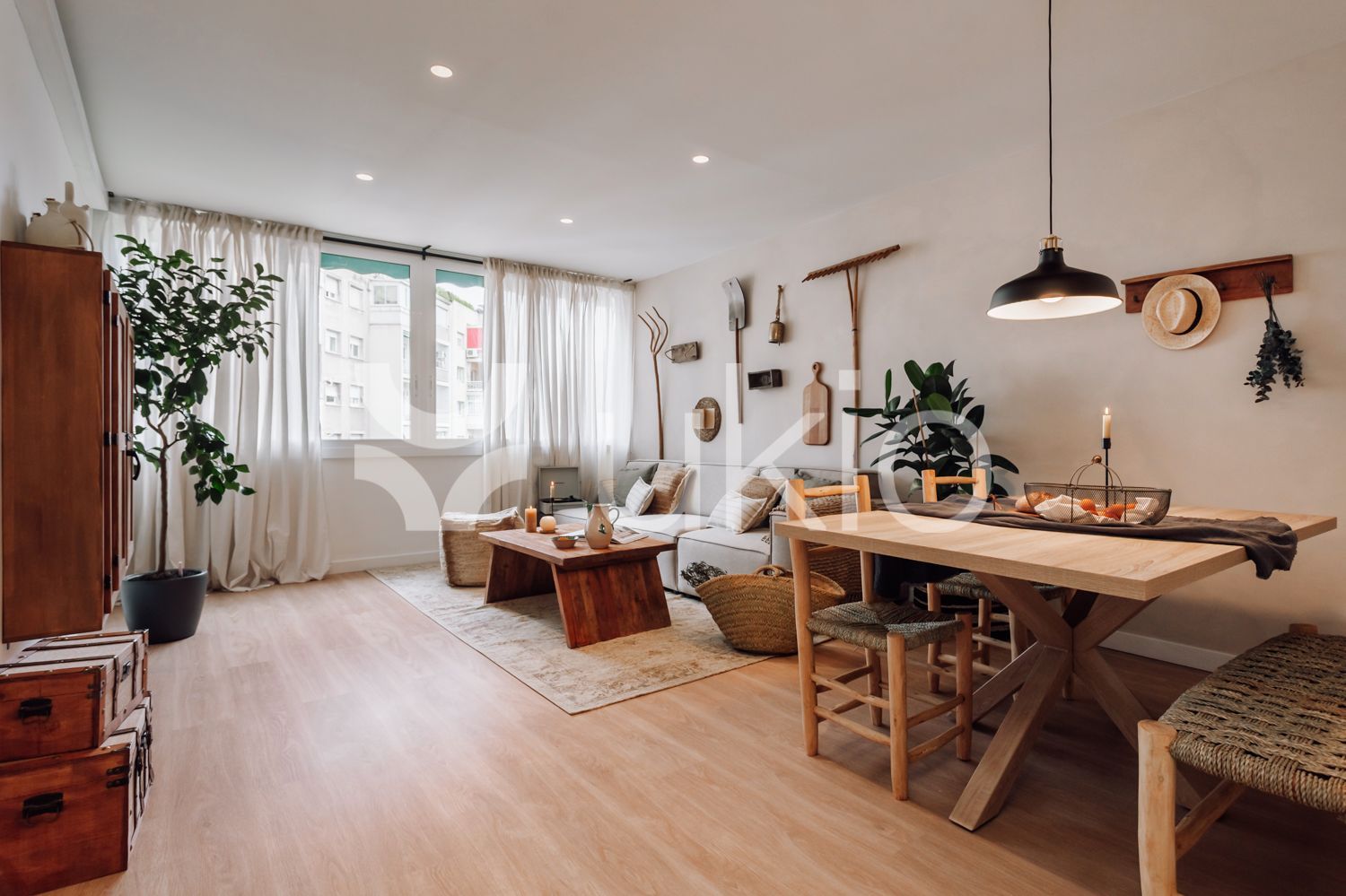 Sala d'estar de Apartament de lloguer en  Barcelona Capital amb Aire condicionat, Calefacció i Terrassa
