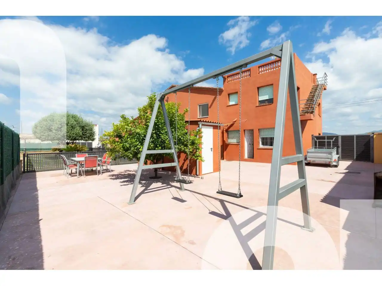 Terrace of Country homes for sale in Les Franqueses del Vallès  with Air Conditioner, Heating and Private garden