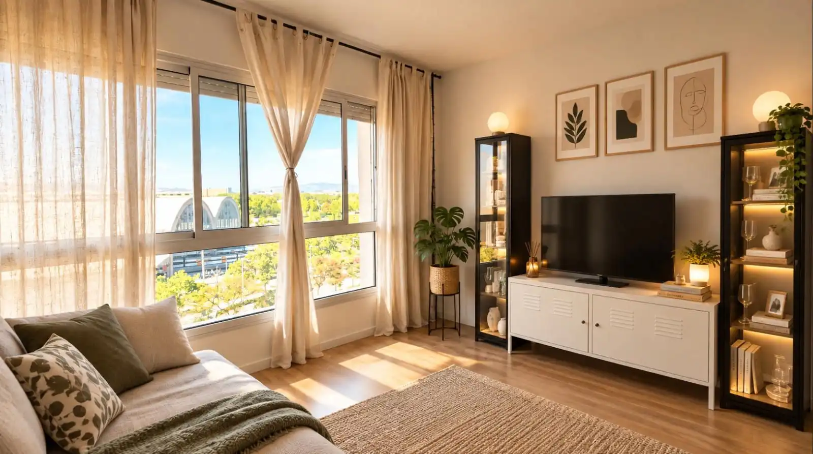 Sala de estar de Ático en venta en Barcelona con Amueblado
