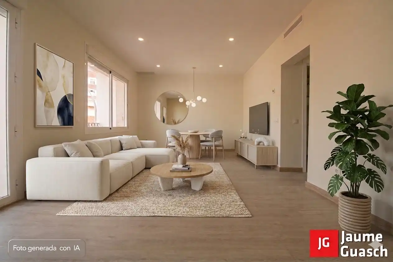 Sala de estar de Piso en venta en Torredembarra con Aire acondicionado, Calefacción y Parquet