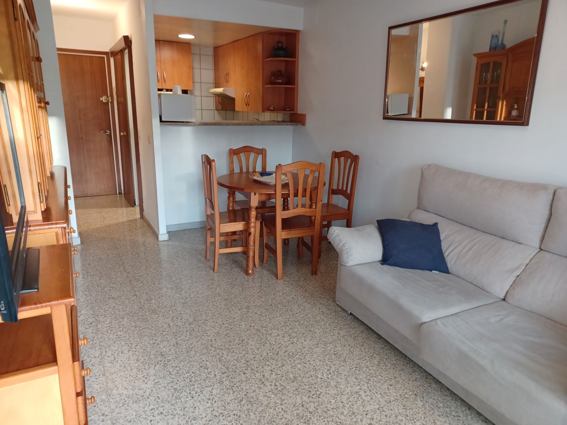 Sala de estar de Apartamento en venta en Figueres con Aire acondicionado, Calefacción y Terraza