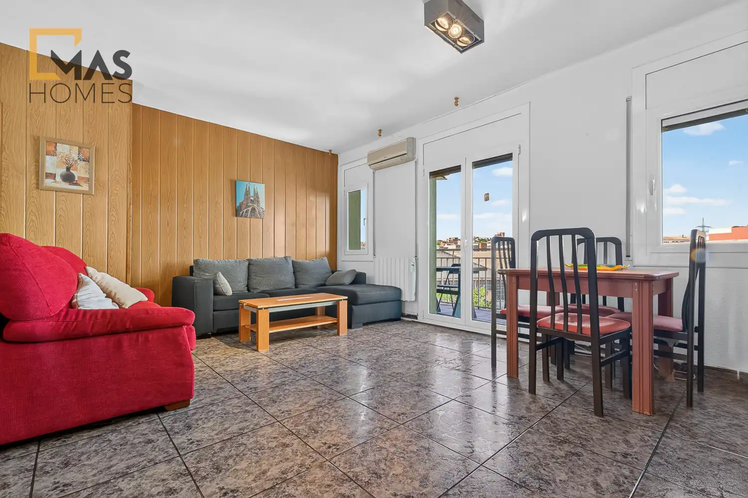 Sala de estar de Piso en venta en Terrassa con Aire acondicionado, Calefacción y Terraza
