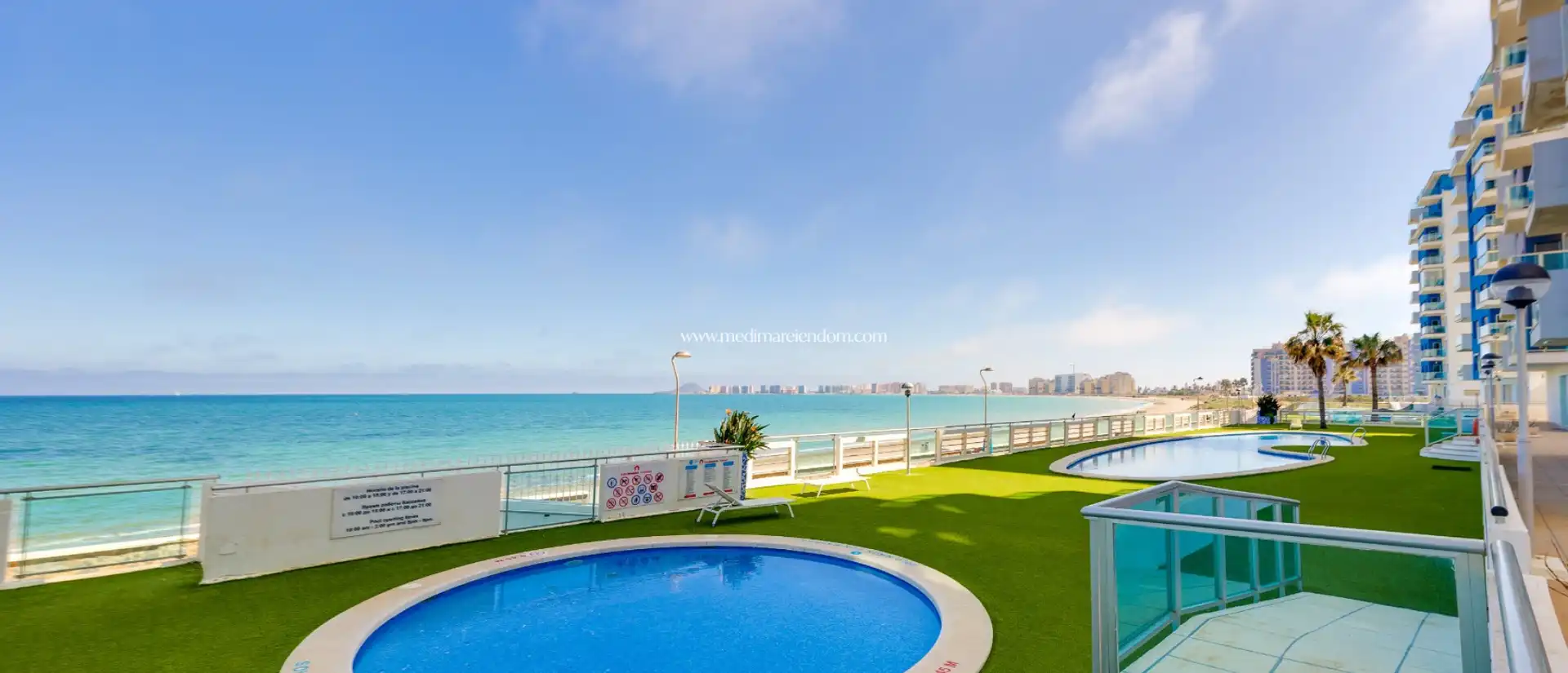 Swimming pool of Duplexes for sale in La Manga del Mar Menor  with Air Conditioner, Heating and Private garden
