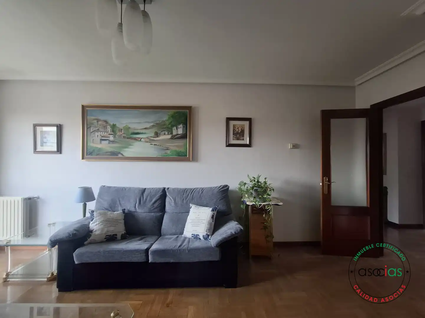 Sala de estar de Piso en venta en Gijón  con Calefacción, Parquet y Trastero