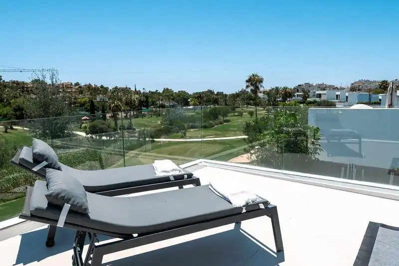 Terrace of Houses for rent in Estepona  with Air Conditioner, Heating and Private garden