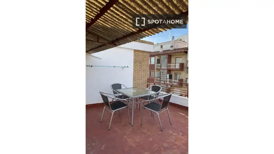 Terrace of Flat for rent in Zaragoza  with Air Conditioner, Heating and Furnished