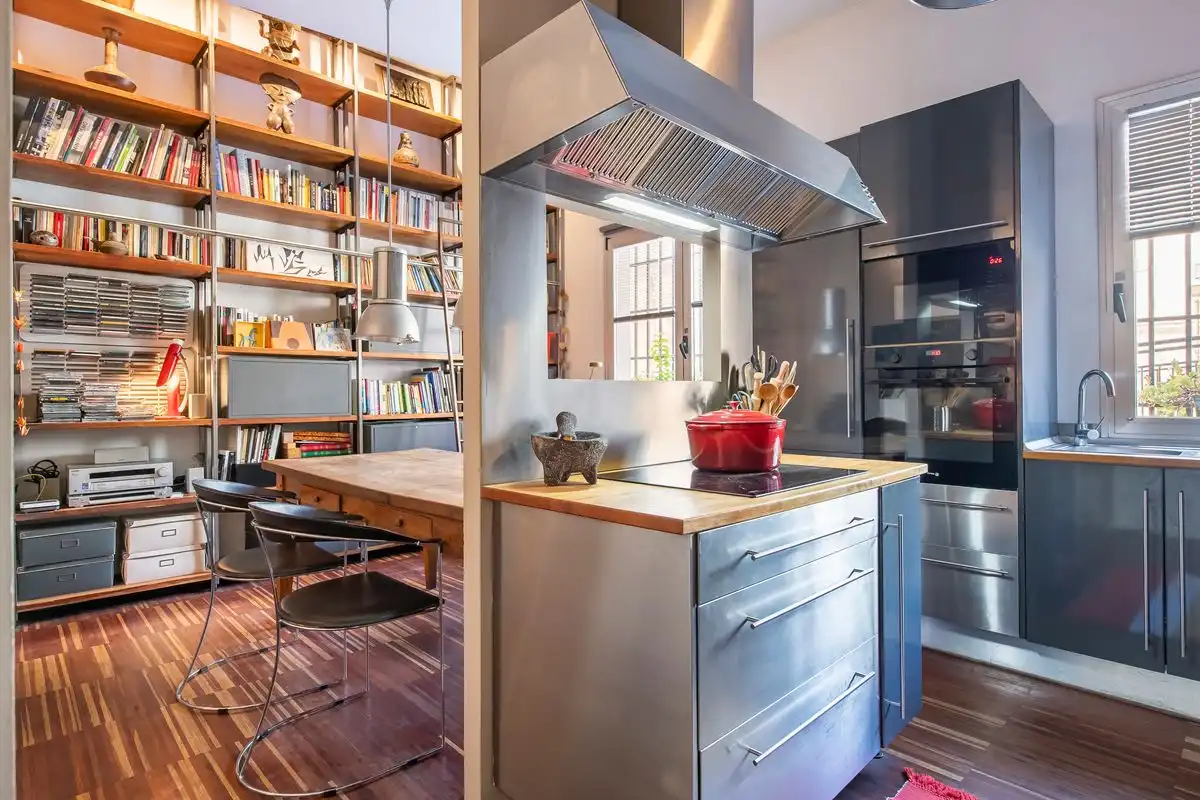 Küche von Loft zum Verkauf in Madrid mit Heizung, Privatgarten und Möbliert