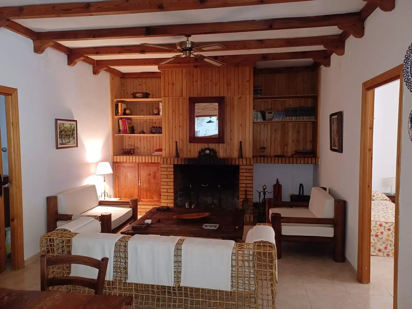 Wohnzimmer von Einfamilien-Reihenhaus zum Verkauf in Almuradiel mit Heizung, Terrasse und Möbliert
