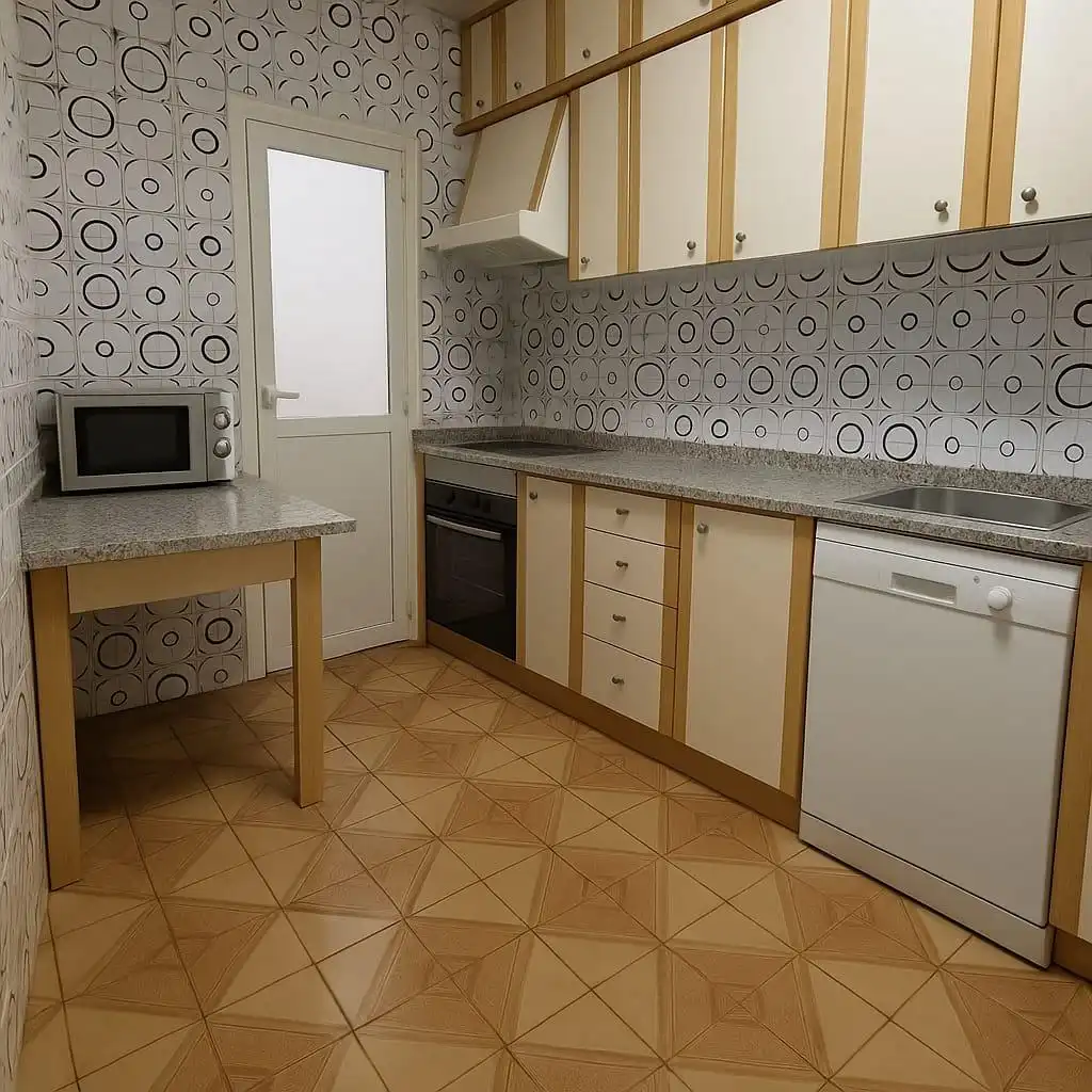 Cocina de Piso de alquiler en Mollet del Vallès con Aire acondicionado, Calefacción y Parquet