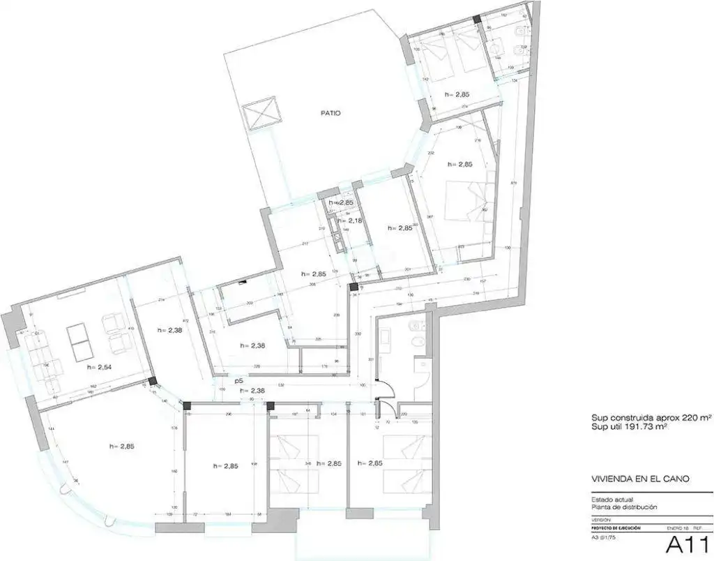 Wohnung mit Aufzug zum Verkauf in Elcano Kalea, imagen 3