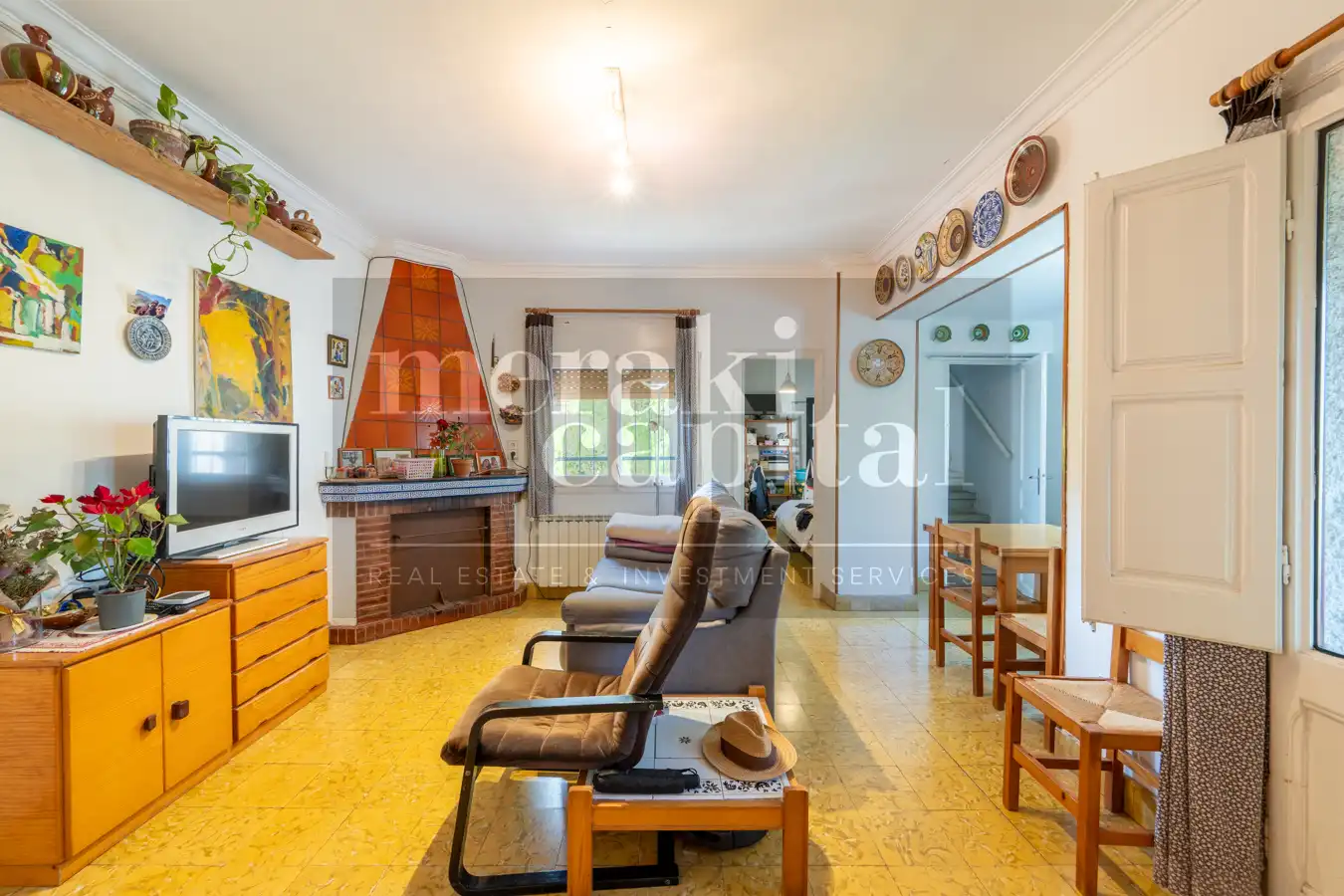 Sala de estar de Casa o chalet en venta en Sant Cugat del Vallès con Calefacción, Jardín privado y Terraza
