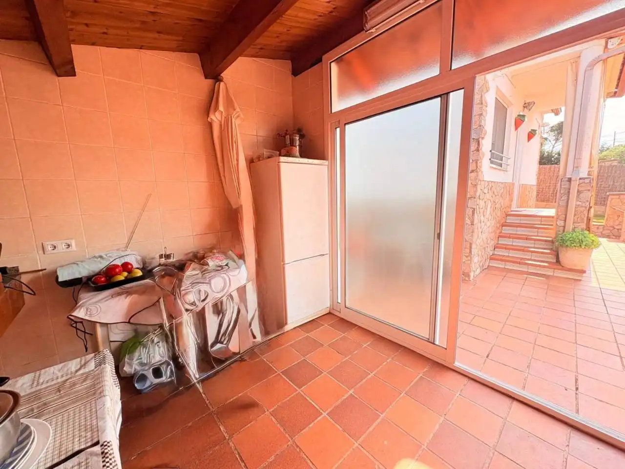 Balcony of Houses for sale in Caldes de Malavella  with Air Conditioner, Heating and Private garden