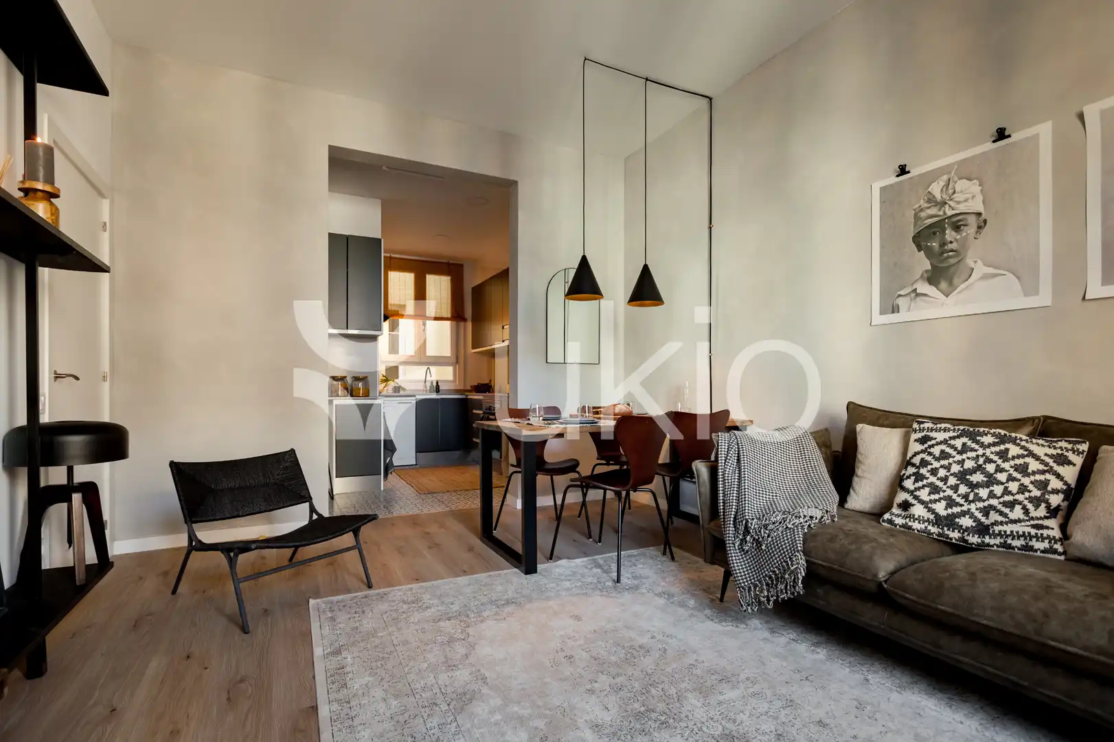 Sala d'estar de Apartament de lloguer en Barcelona amb Aire condicionat, Calefacció i Moblat