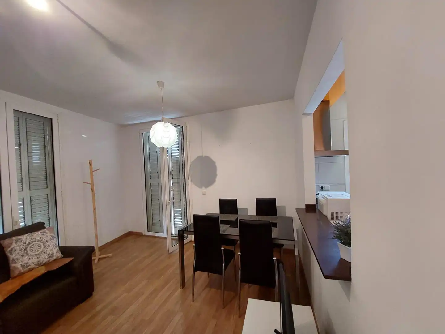 Dining room of Flat for rent in  Almería Capital  with Air Conditioner, Furnished and Balcony