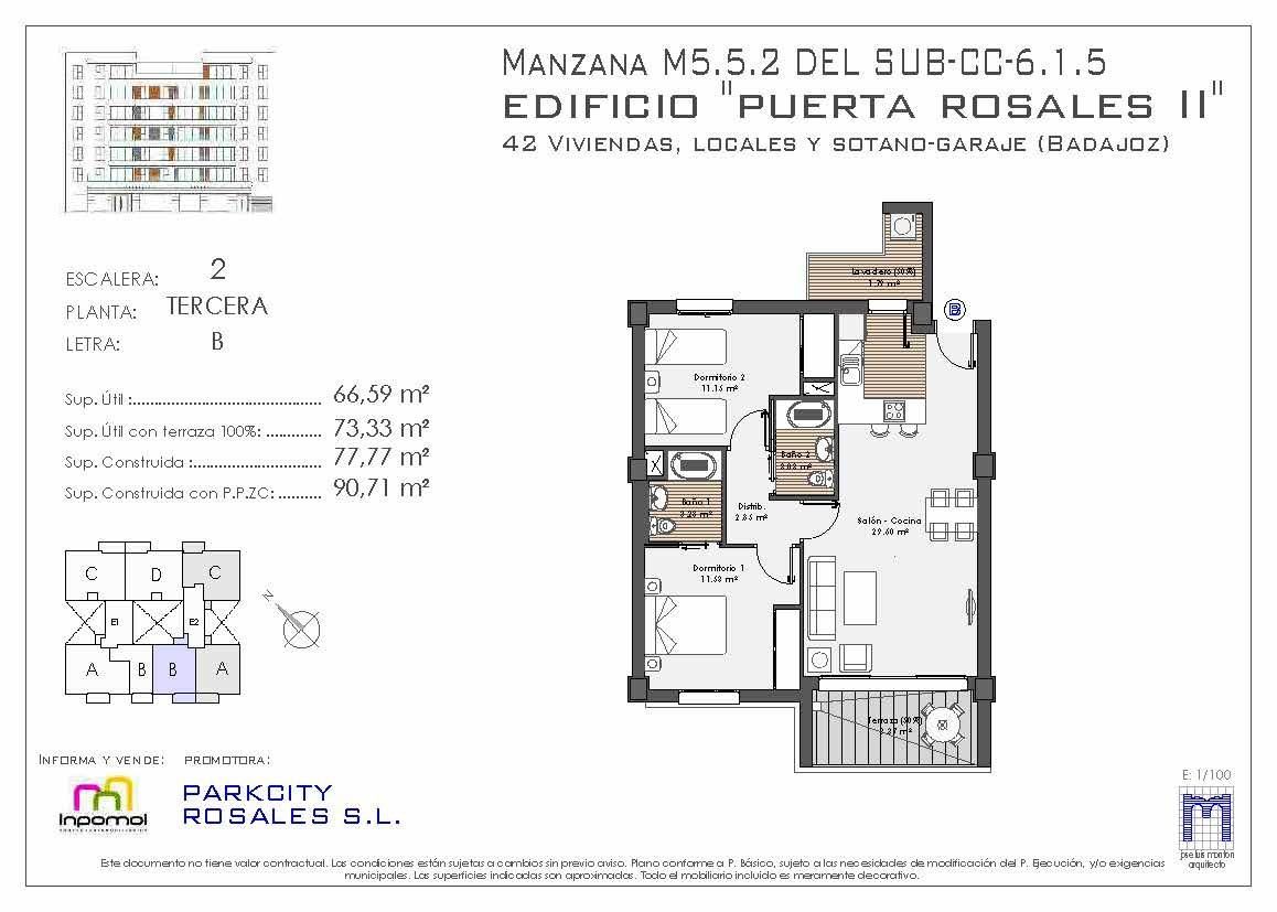 Apartamento en venta en Badajoz Capital con Aire acondicionado, Terraza y Piscina comunitaria