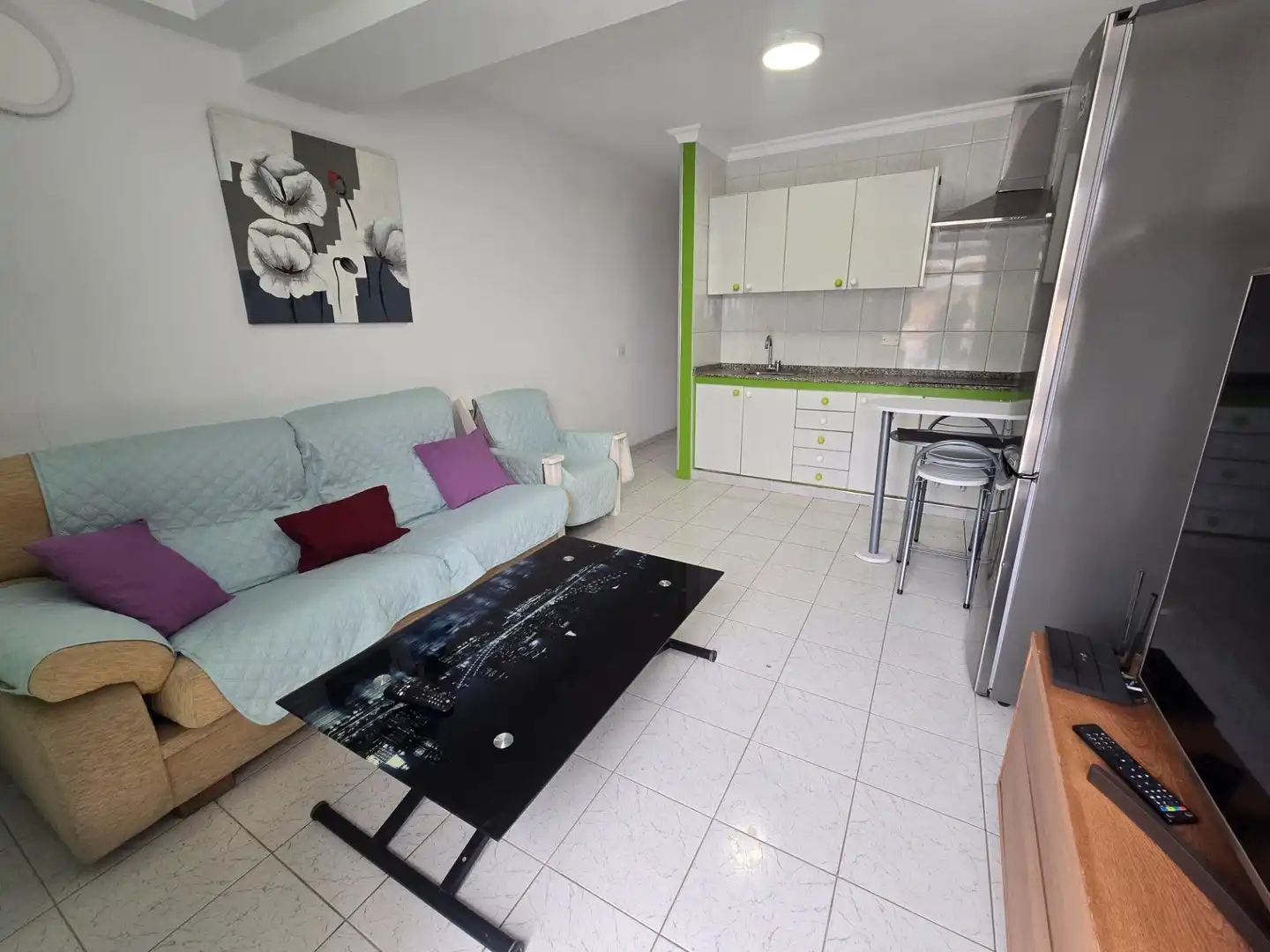 Living room of Flat for rent in Mogán  with Terrace, Furnished and Balcony