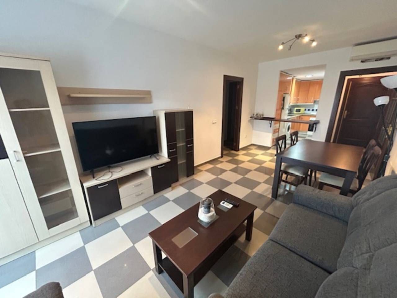 Living room of Attic for sale in Roquetas de Mar  with Air Conditioner, Terrace and Furnished