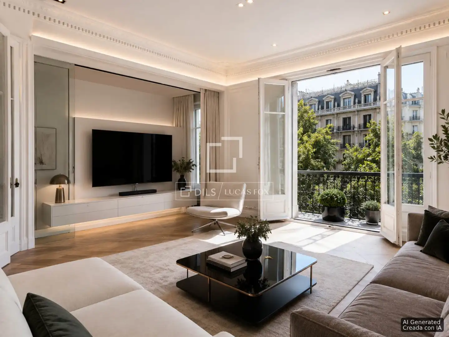 Sala de estar de Piso en venta en Barcelona con Aire acondicionado, Calefacción y Parquet